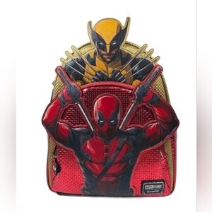 Loungefly Marvel  Deadpool 3 Wolverine Mini Backpack Nwt